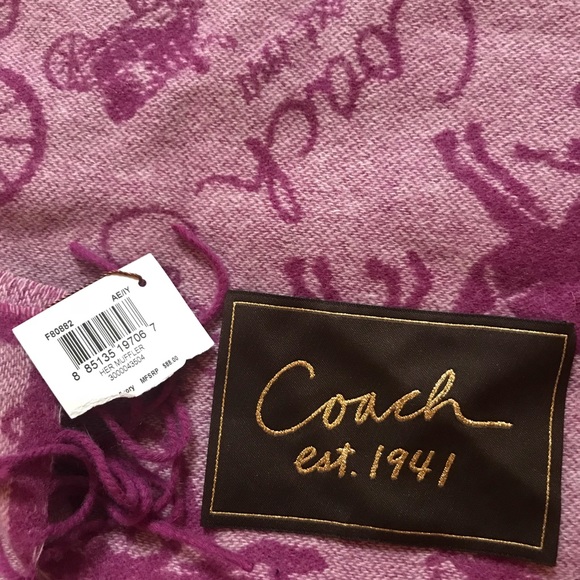 Coach Heritage Horse Carriage Muffler Scarf - Picture 2 of 5